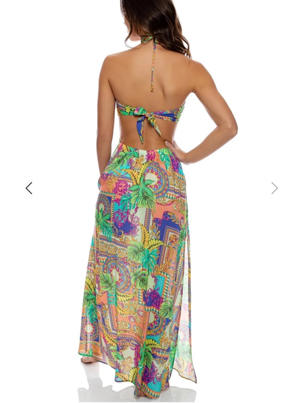 NWT Luli Fama Positano Bandeau Ring Cut Out Dress - Picture 3 of 8
